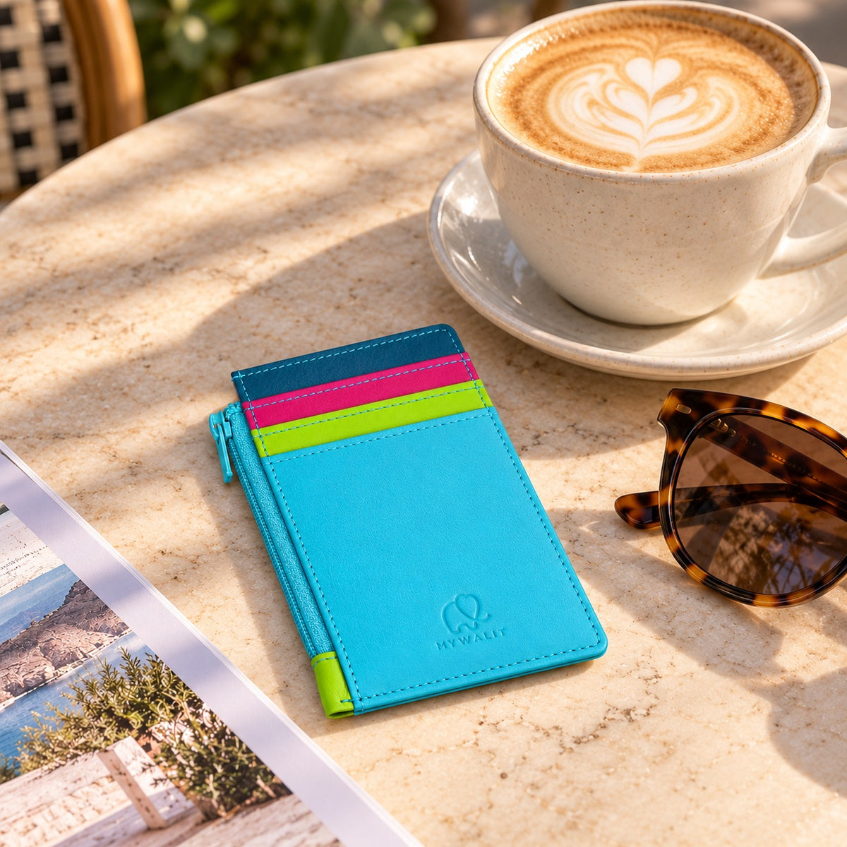 MyWalit Credit Card Holder with Coin Purse - Liguria