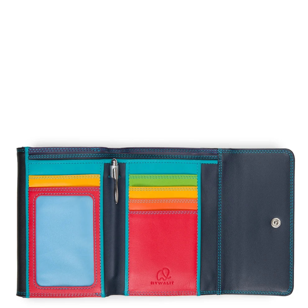 MyWalit Double Flap Purse Wallet - Black Pace