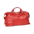 Rugged Hide Weekender Leather Travel Bag - Red