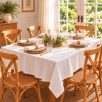 Polyester Stain Resistant Rectangle Tablecloth – 135x180cm White
