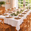 Polyester Stain Resistant Rectangle Tablecloth – 180x325cm White