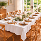 Polyester Stain Resistant Rectangle Tablecloth – 180x325cm White
