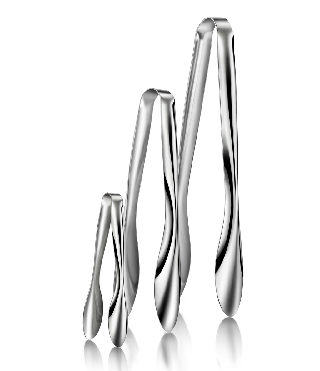 Stainless Steel Serving Tongs - Set of 3 - 15cm | 24cm | 30cm