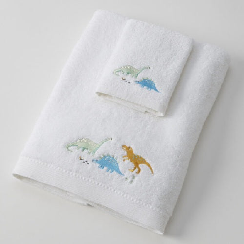Baby Cotton Bath Towel & Face Washer Gift Set - Dinasaur