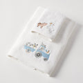 Baby Cotton Bath Towel & Face Washer Gift Set - Farm
