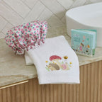 Baby Cotton Bath Towel & Face Washer Gift Set - Mushroom