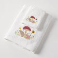 Baby Cotton Bath Towel & Face Washer Gift Set - Mushroom