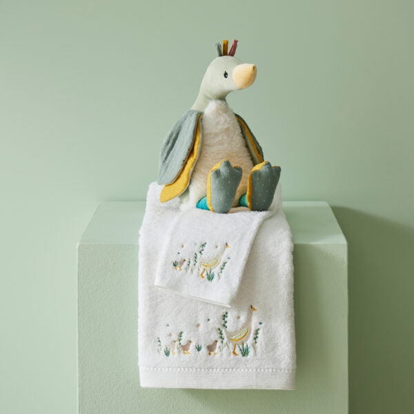 Baby Cotton Bath Towel & Face Washer Gift Set - Paddling Duck