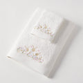 Baby Cotton Bath Towel & Face Washer Gift Set - Pink Bunnys