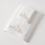 Baby Cotton Bath Towel & Face Washer Gift Set - Pink Bunnys