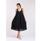 Maya 100% Cotton Nightie - Black