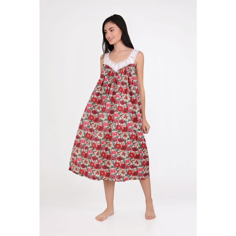 Maya 100% Cotton Nightie - Candy