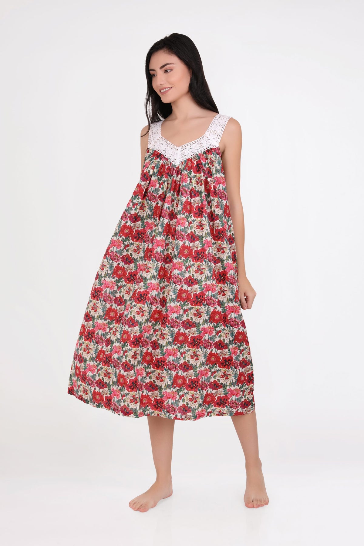 Maya 100% Cotton Nightie - Candy