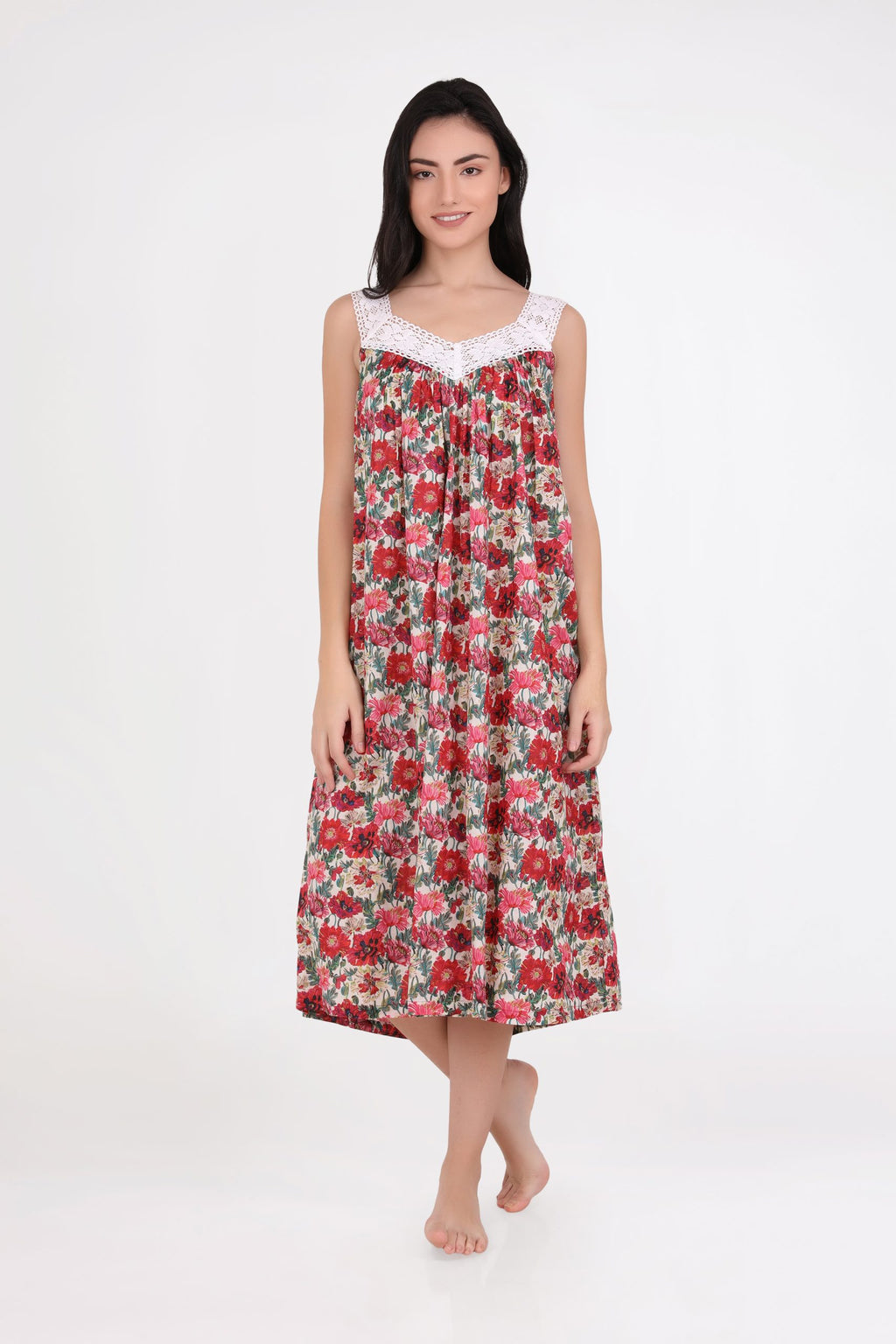 Maya 100% Cotton Nightie - Candy