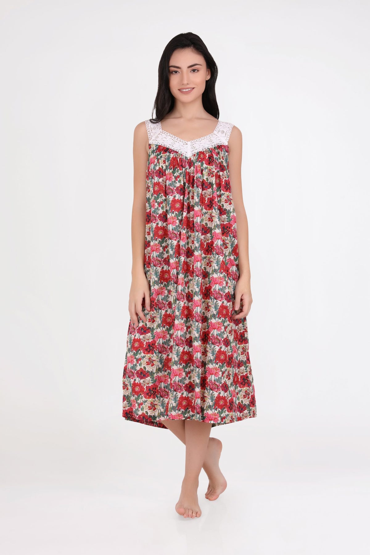 Maya 100% Cotton Nightie - Candy