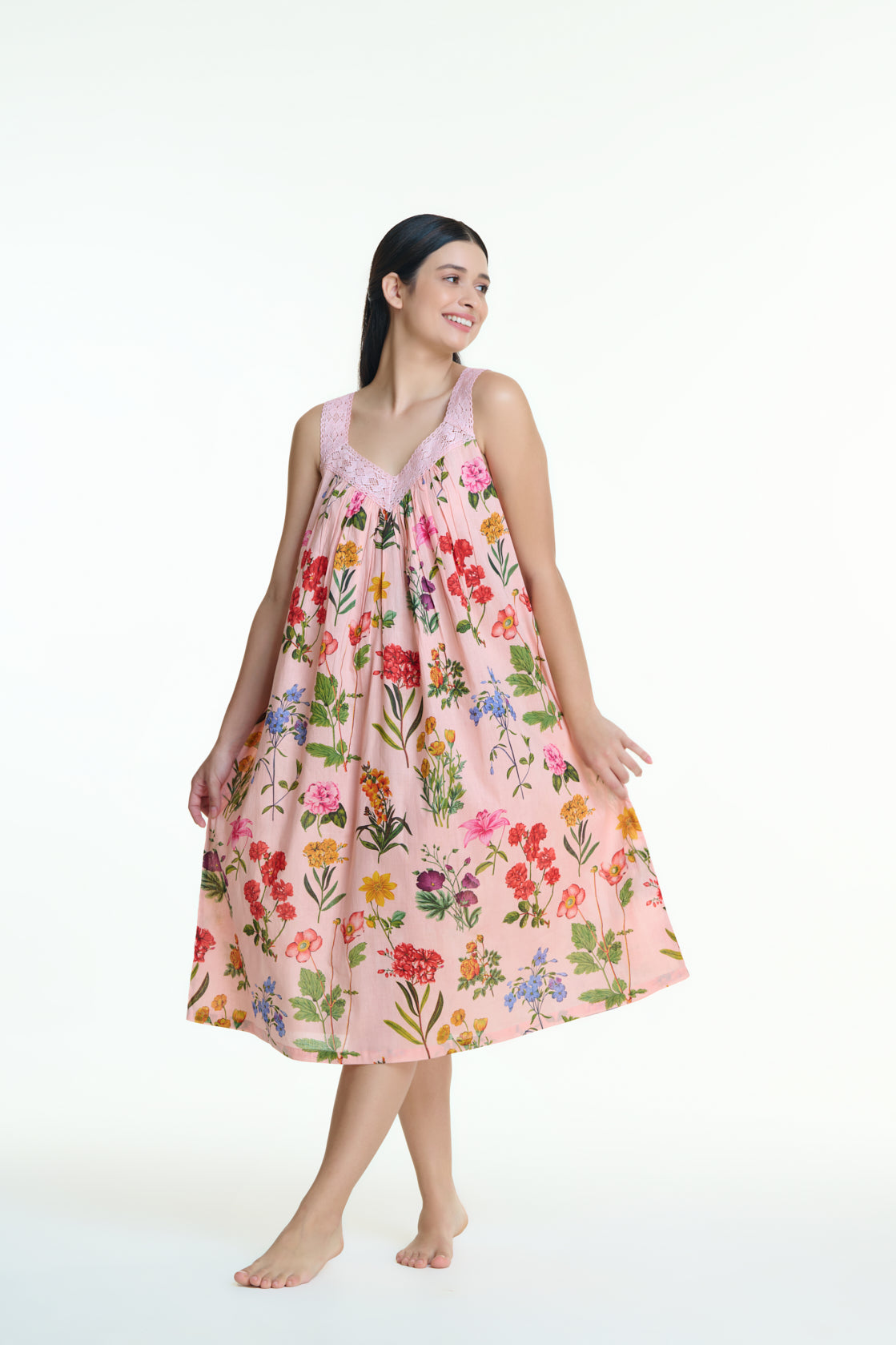 Maya 100% Cotton Nightie - Garden