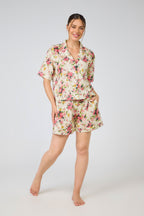 Evie 100% Cotton Pyjama Short Set - Bouquet