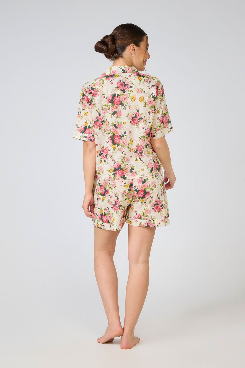 Evie 100% Cotton Pyjama Short Set - Bouquet