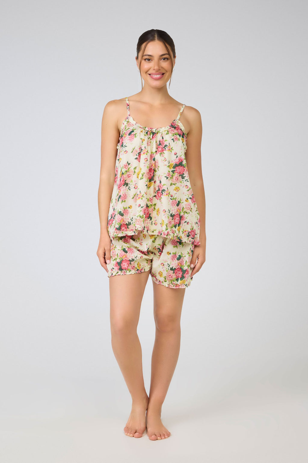 Nico 100% Cotton Pyjama Short Set - Bouquet