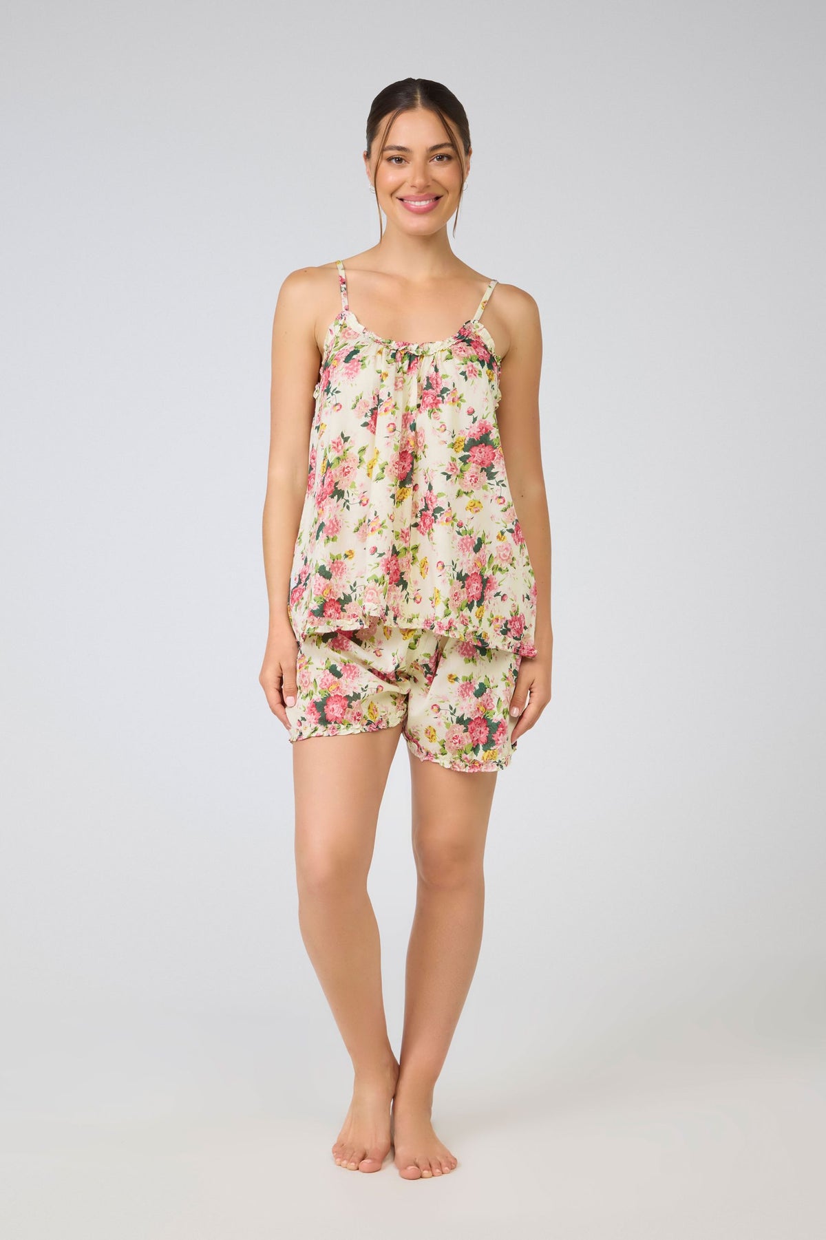 Nico 100% Cotton Pyjama Short Set - Bouquet