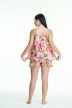 Nico 100% Cotton Pyjama Short Set - Garden