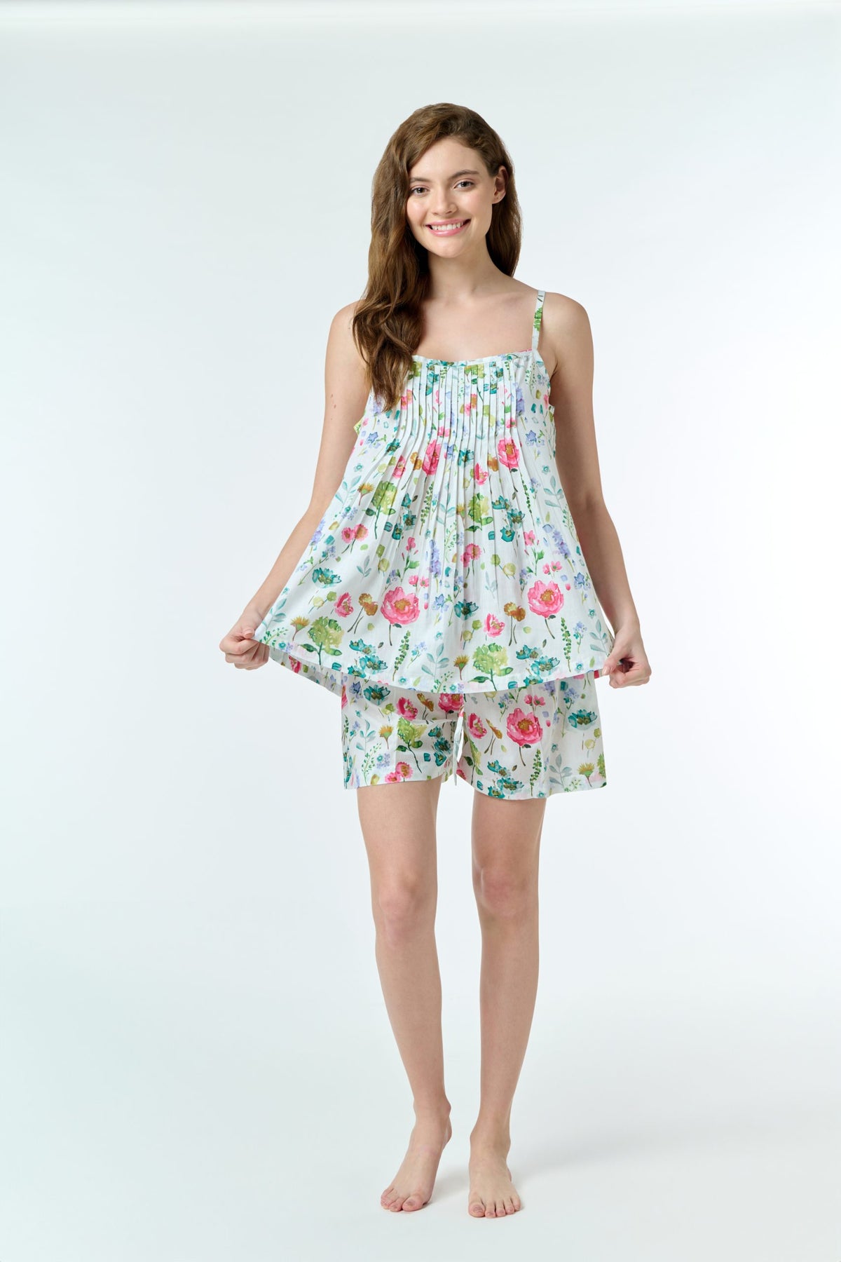 Aria 100% Cotton Pyjama Short Set - Poppy