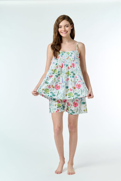 Aria 100% Cotton Pyjama Short Set - Poppy