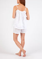 Aria 100% Cotton Pyjama Short Set - White