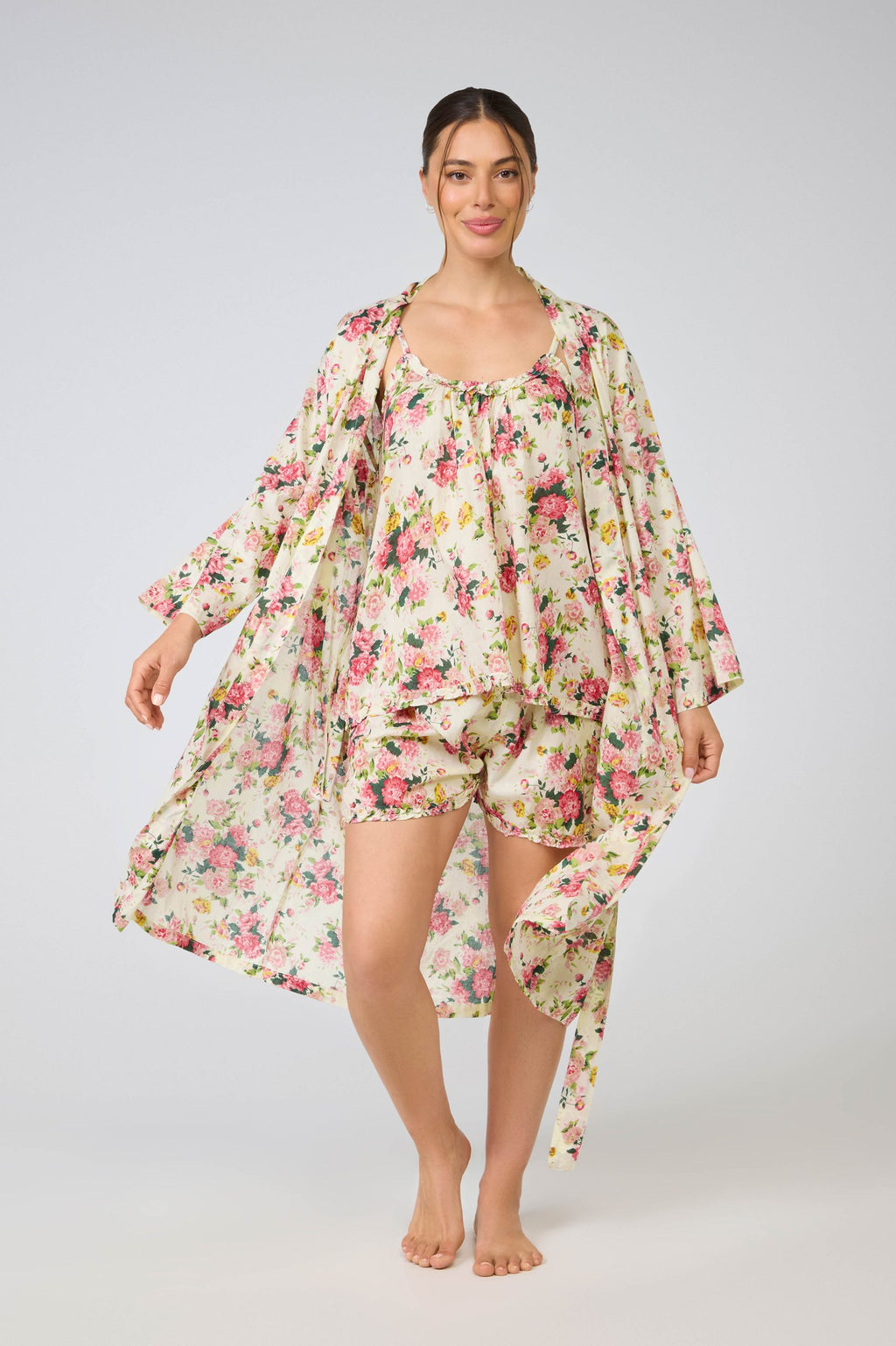 Rose 100% Cotton Dressing Gown - Bouquet
