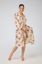 Rose 100% Cotton Dressing Gown - Bouquet