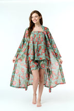 Rose 100% Cotton Dressing Gown - Jade