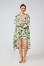 Rose 100% Cotton Dressing Gown - Peacock