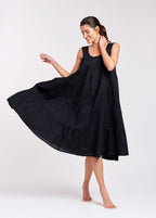 Anna 100% Cotton Nightie - Black