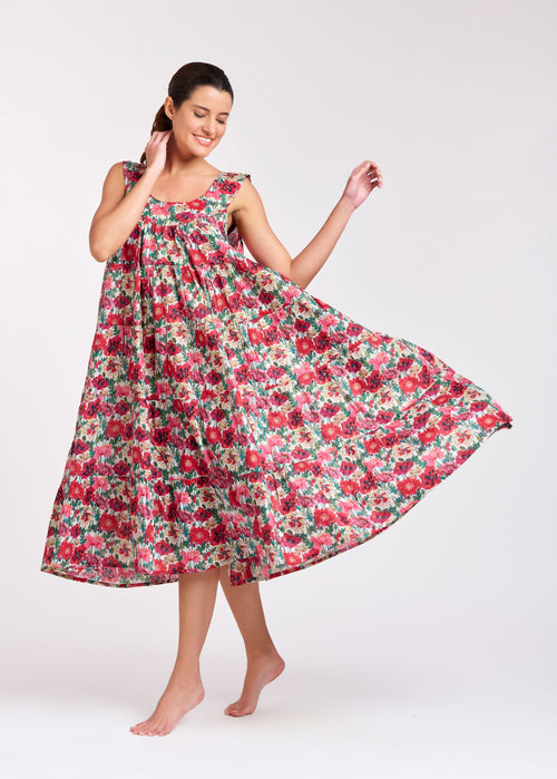 Anna 100% Cotton Nightie - Candy