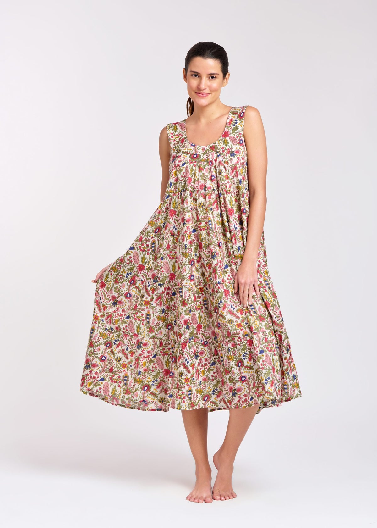Anna 100% Cotton Nightie - Cottage Garden
