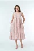 Anna 100% Cotton Nightie - Rose Vine