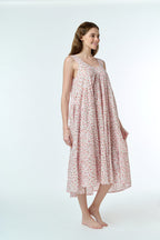 Anna 100% Cotton Nightie - Rose Vine