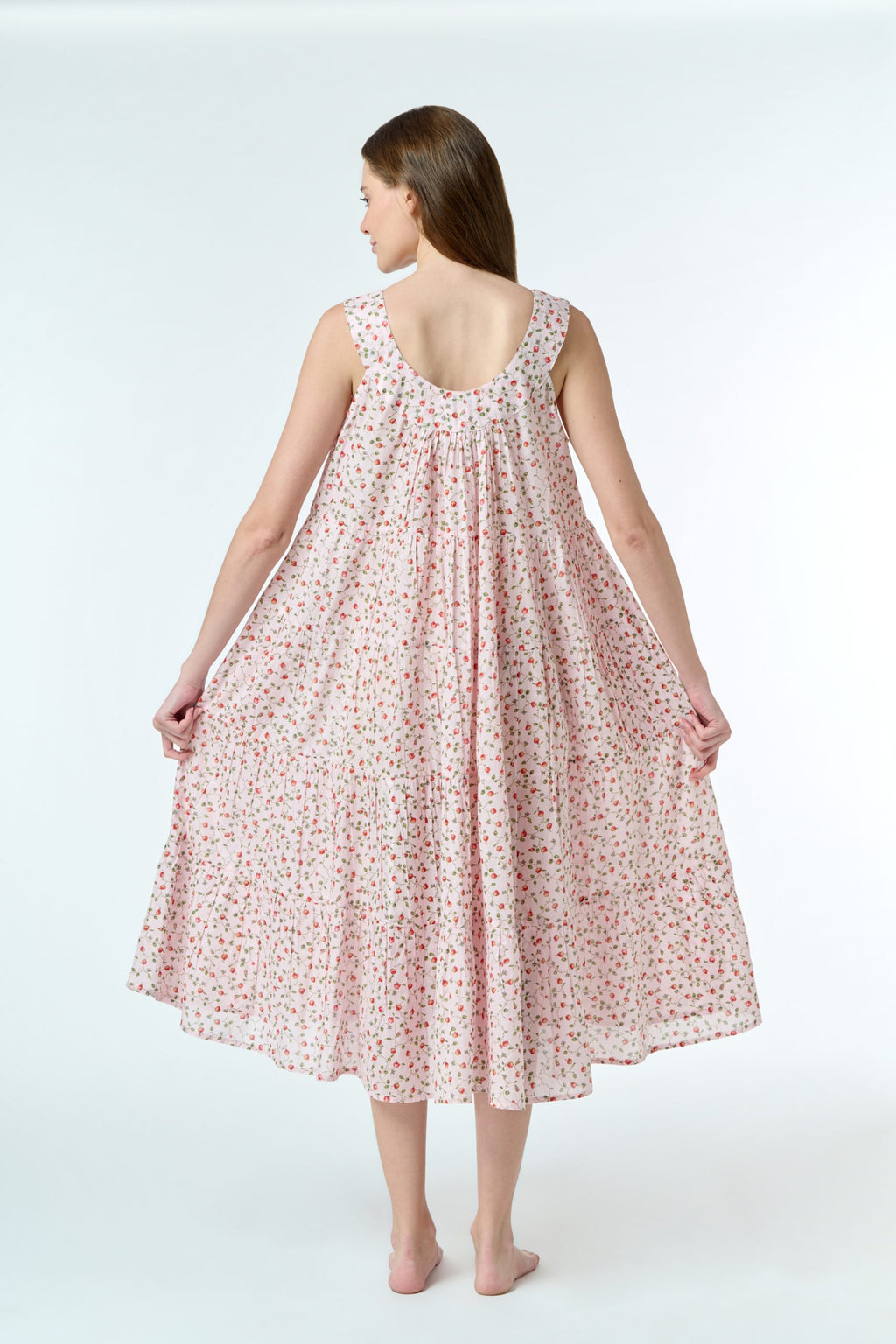 Anna 100% Cotton Nightie - Rose Vine