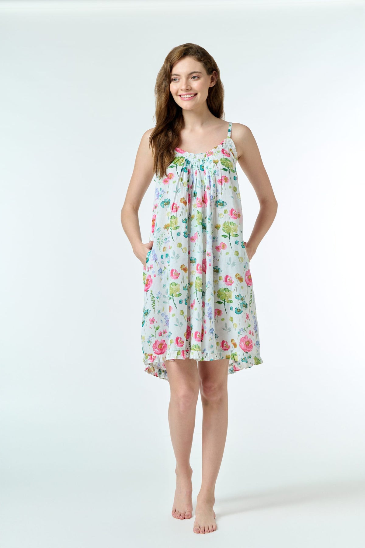 Emma 100% Cotton Nightie - Poppy