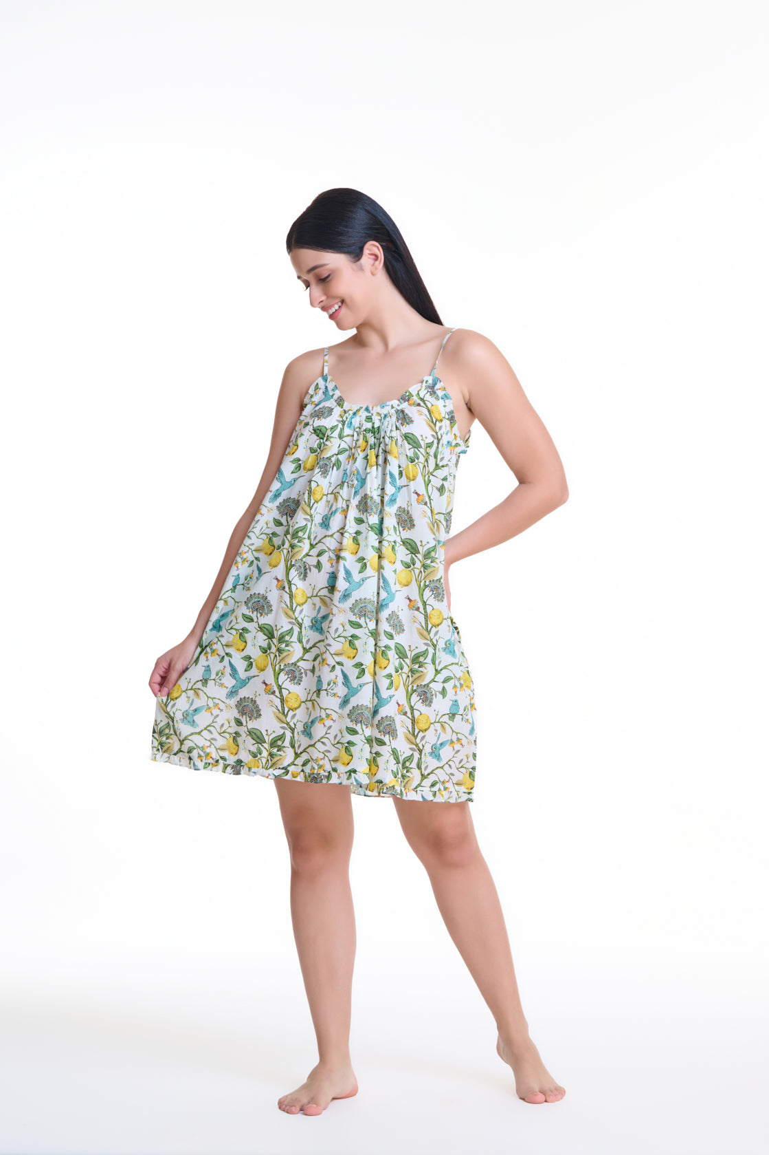 Emma 100% Cotton Nightie - Citrus