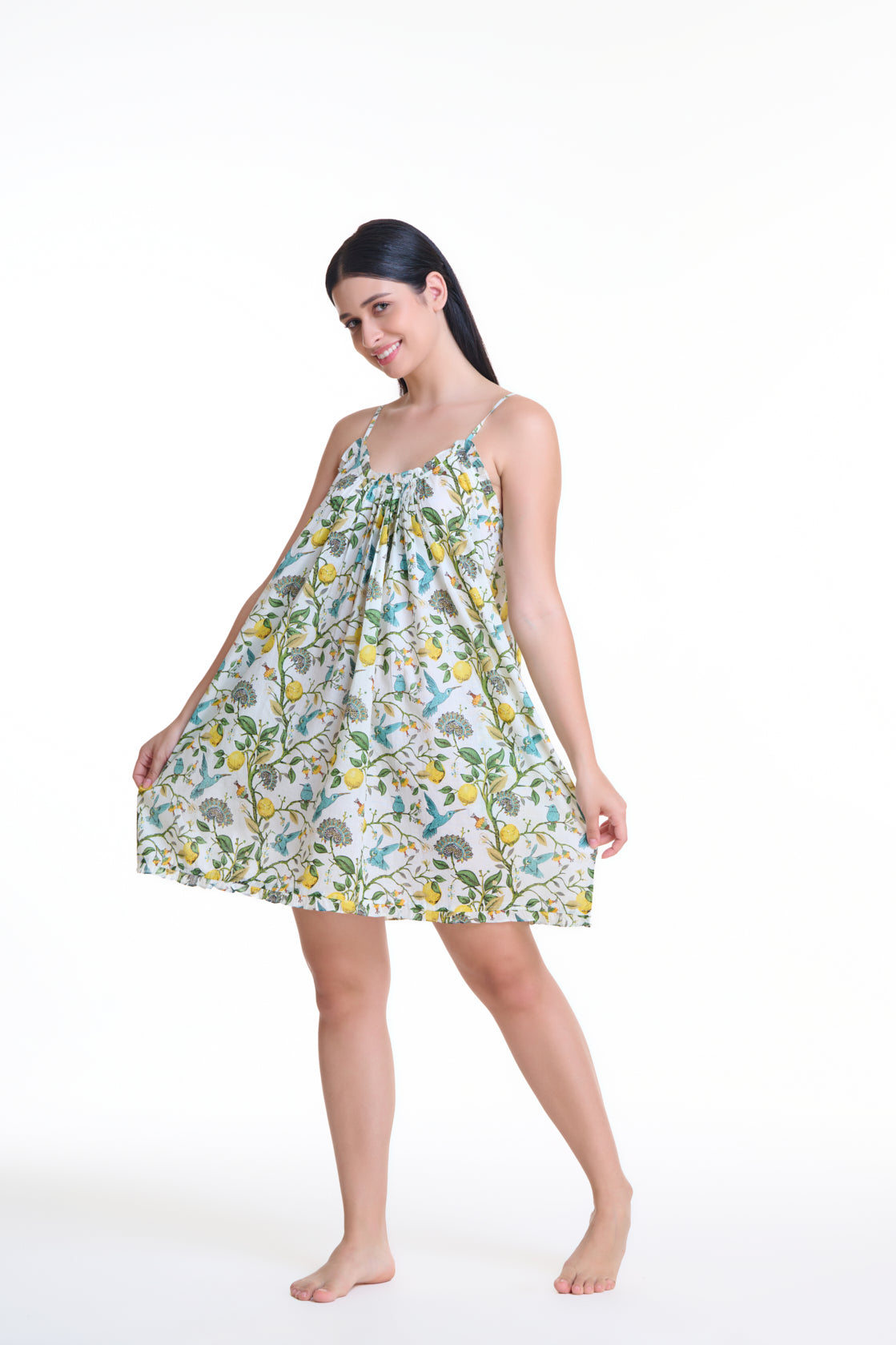 Emma 100% Cotton Nightie - Citrus