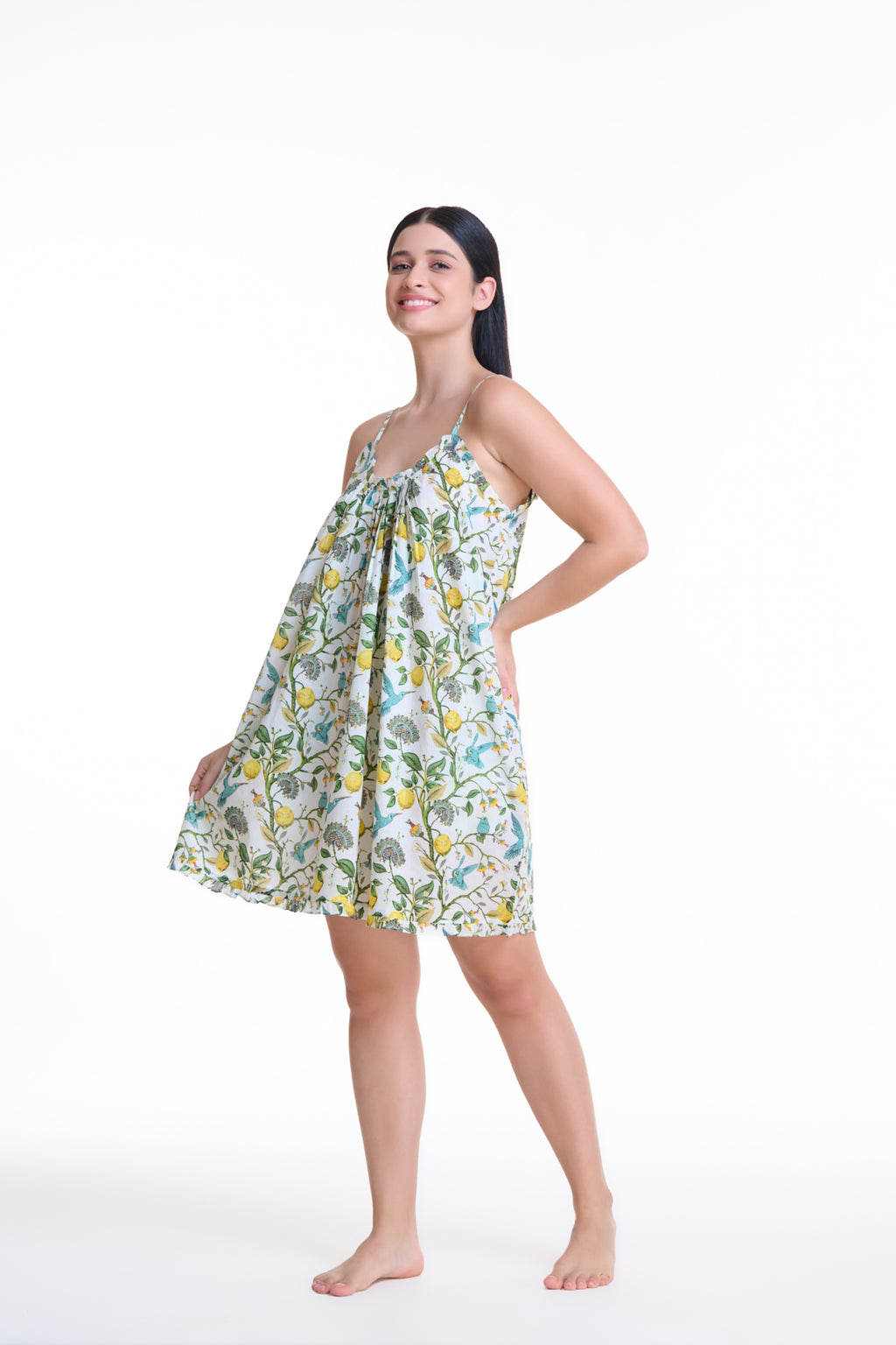 Emma 100% Cotton Nightie - Citrus
