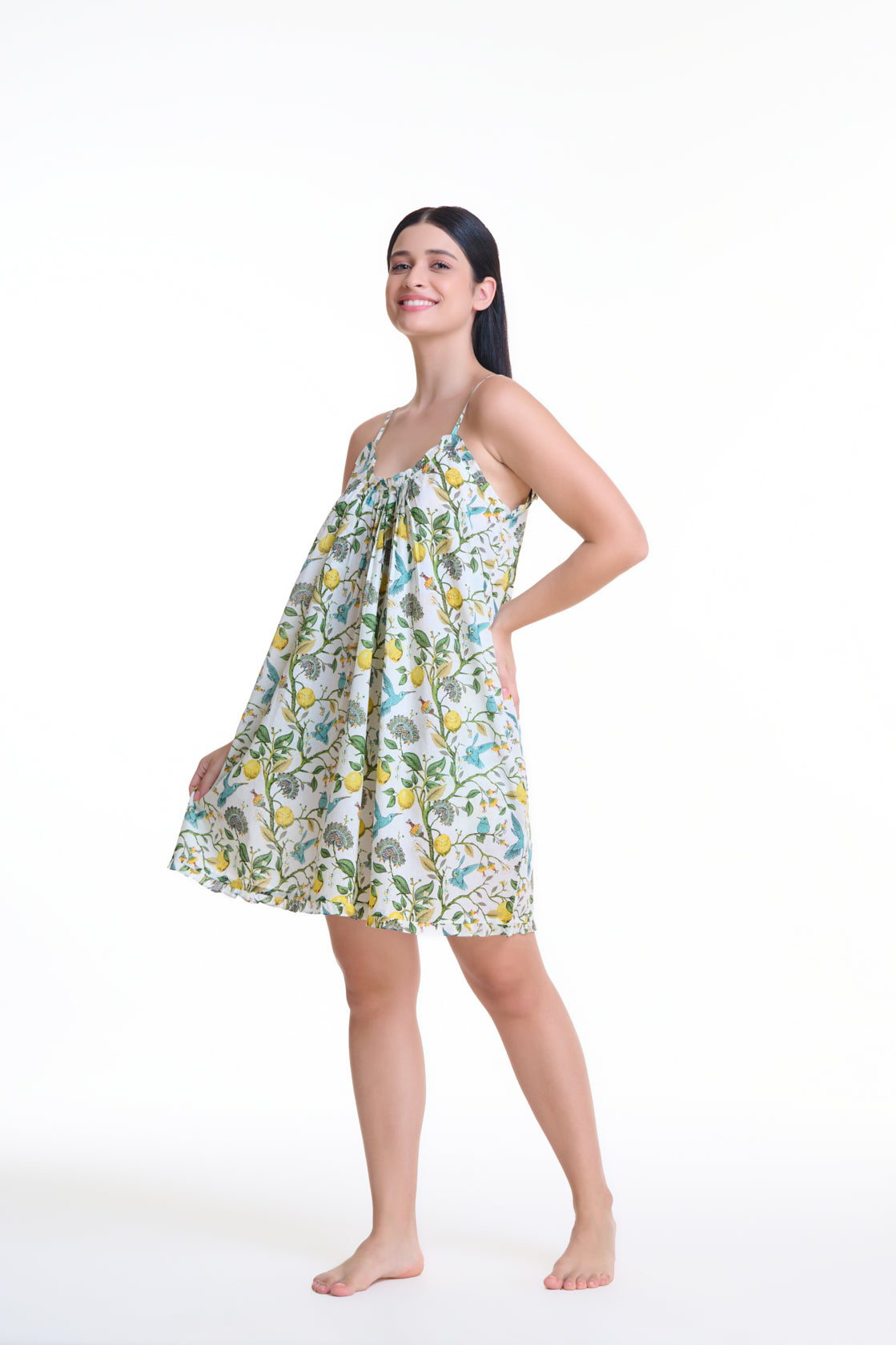 Emma 100% Cotton Nightie - Citrus