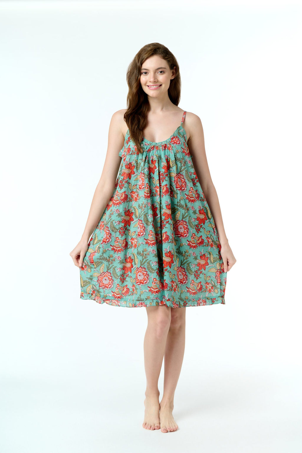 Emma 100% Cotton Nightie - Jade