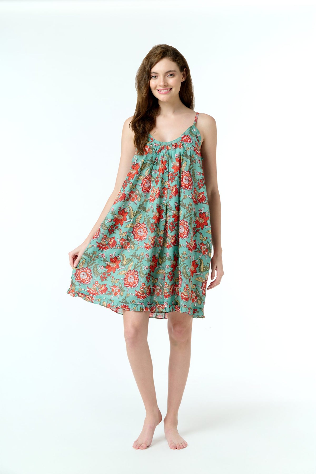 Emma 100% Cotton Nightie - Jade