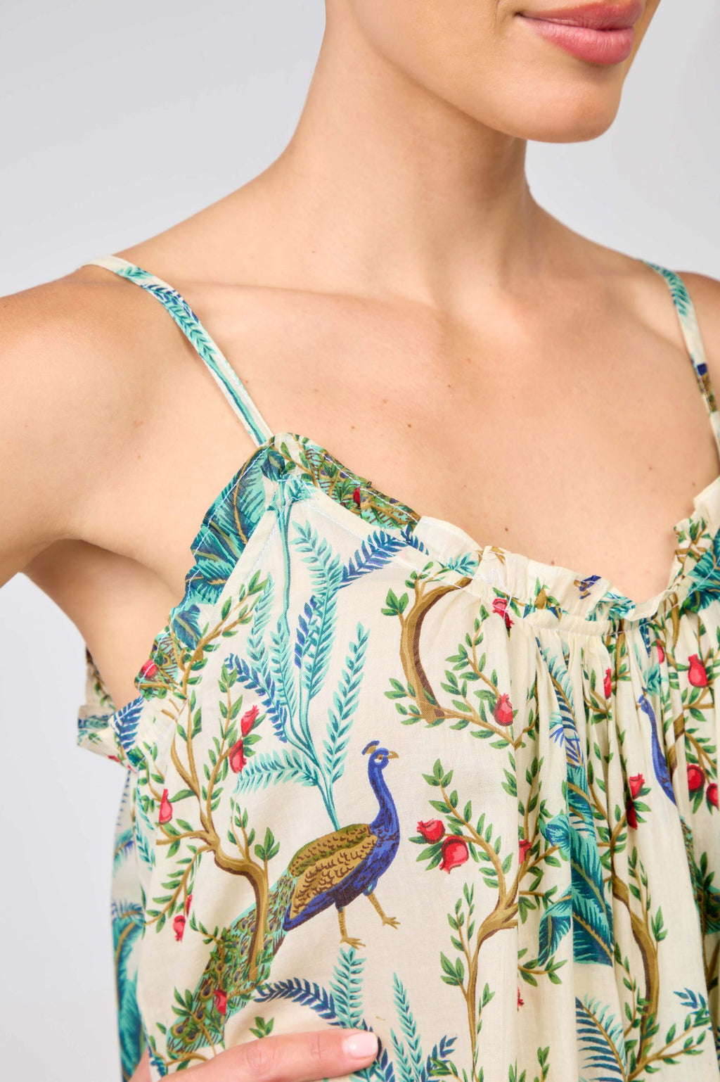 Emma 100% Cotton Nightie - Peacock