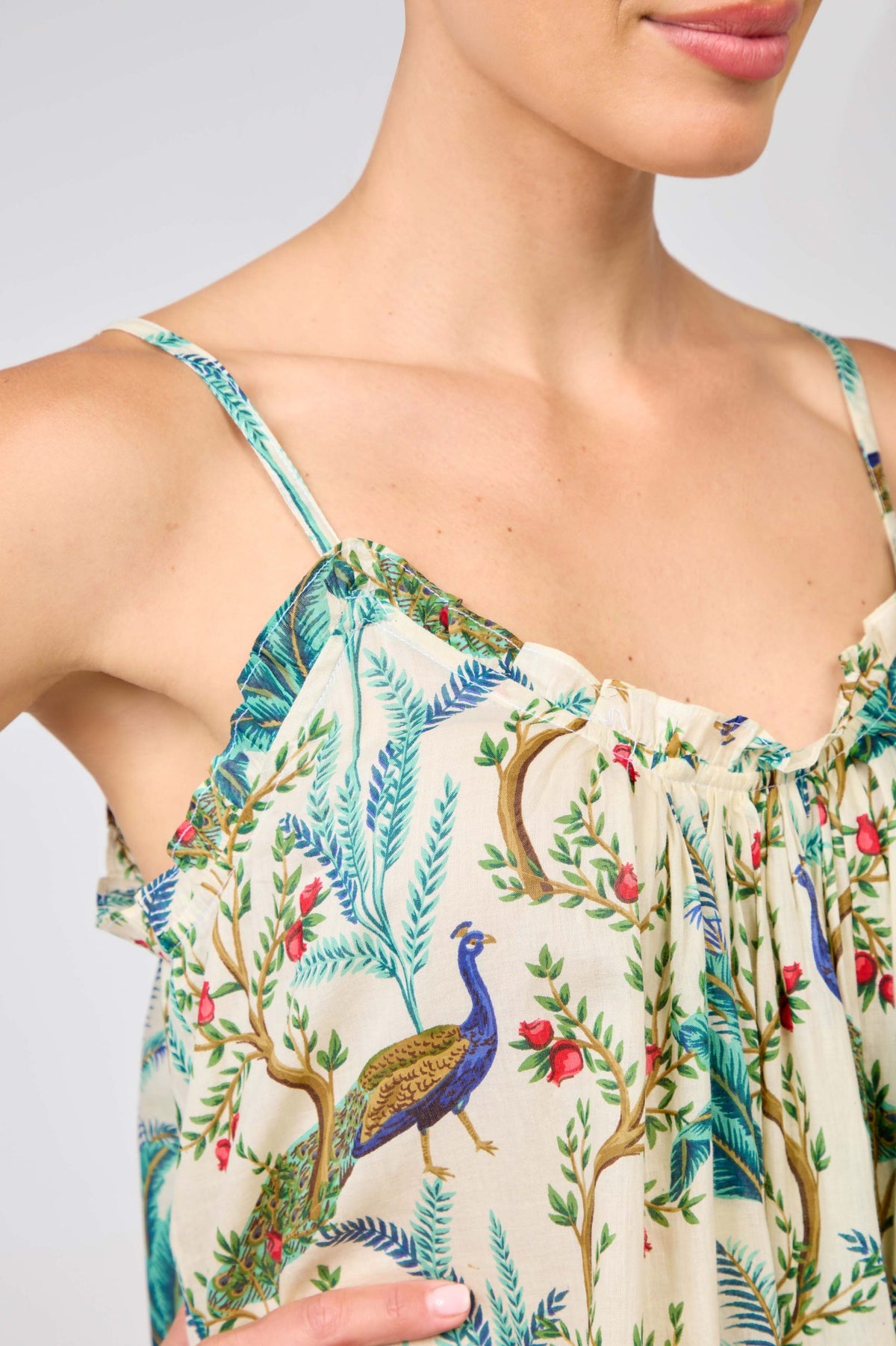 Emma 100% Cotton Nightie - Peacock