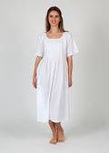 Mila 100% Cotton Nightie - White