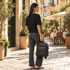 Rugged Hide Leather Backpack & Crossbody Bag - Vanessa Black