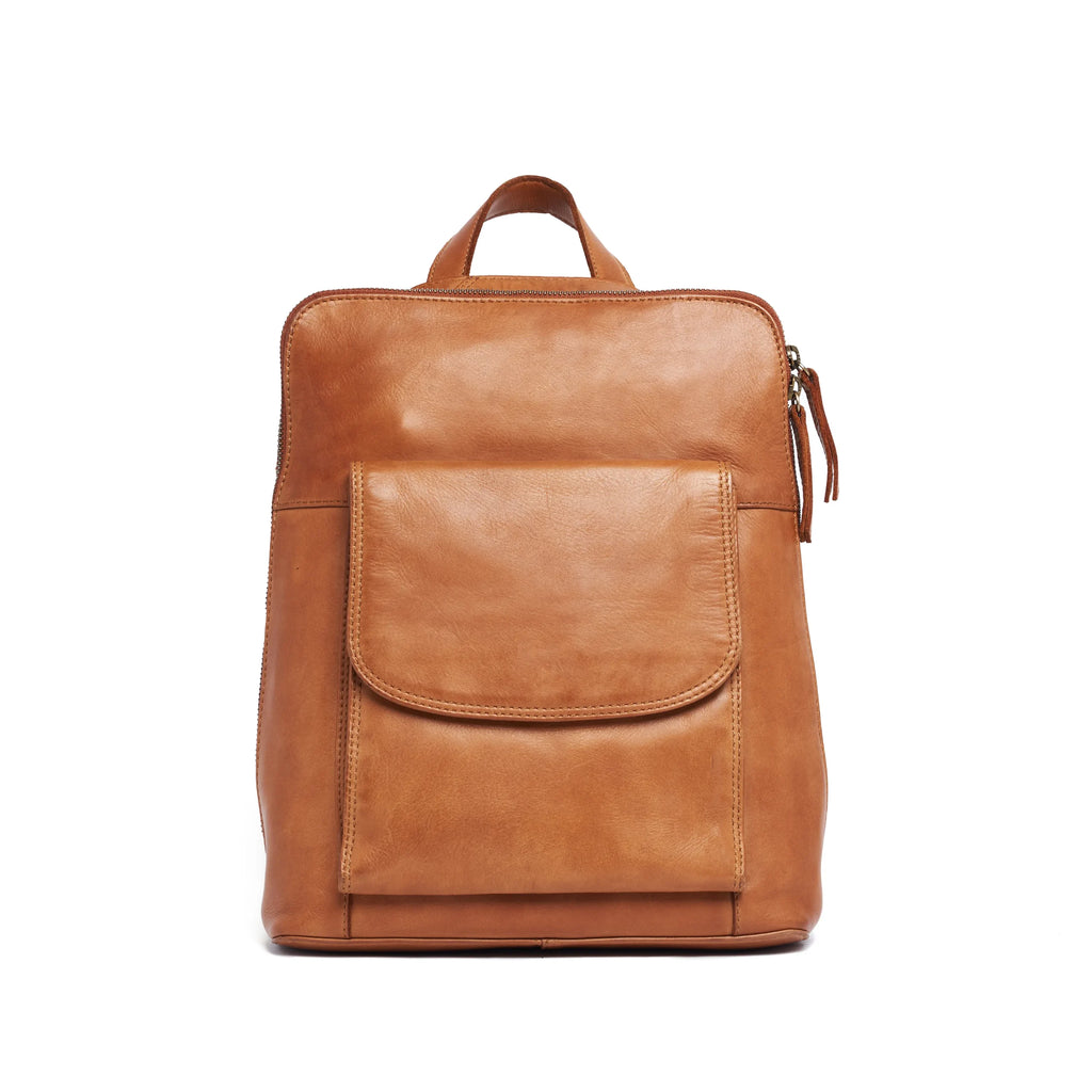 Rugged Hide Leather Backpack & Crossbody Bag - Vanessa Tan
